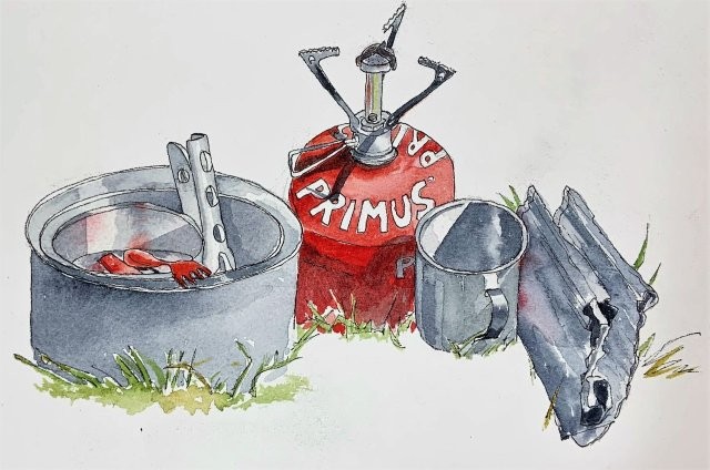 Camp Stove and Kitchenware